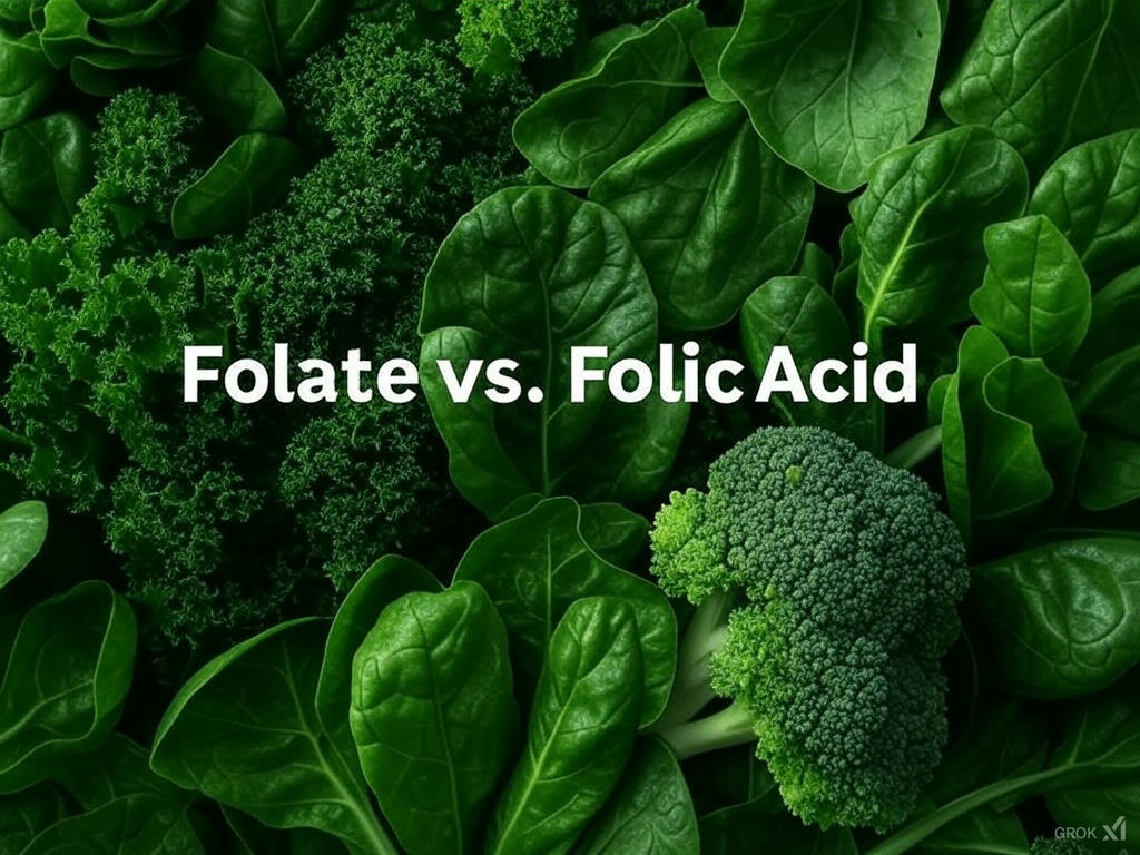 5-Methyltetrahydrofolate (5-MTHF) vs. Folic Acid: Understanding the Key Differences in Vitamin B9 Supplementation