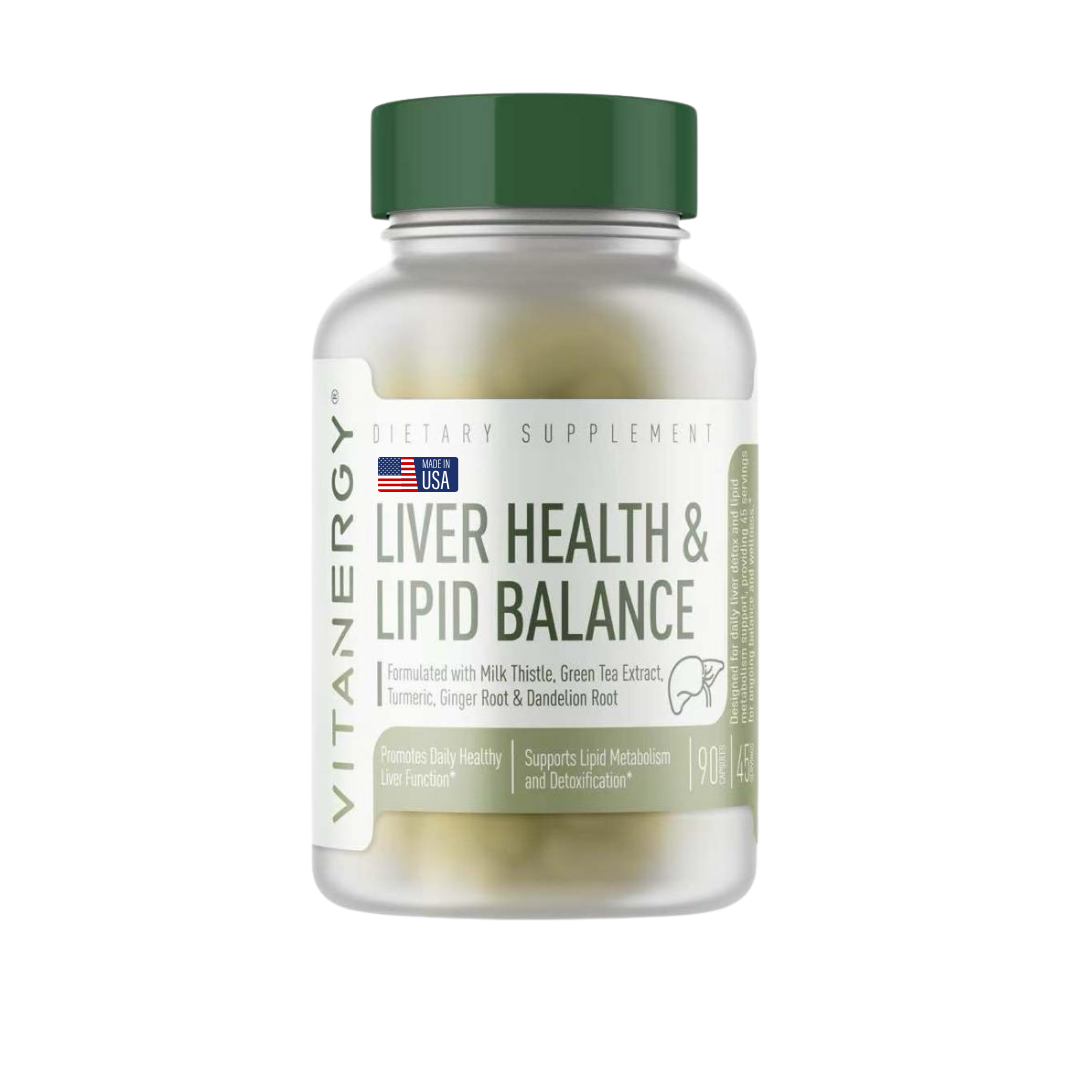 Vitanergy Liver Health & Lipid Balance Capsules – Milk Thistle, Turmeric & Green Tea