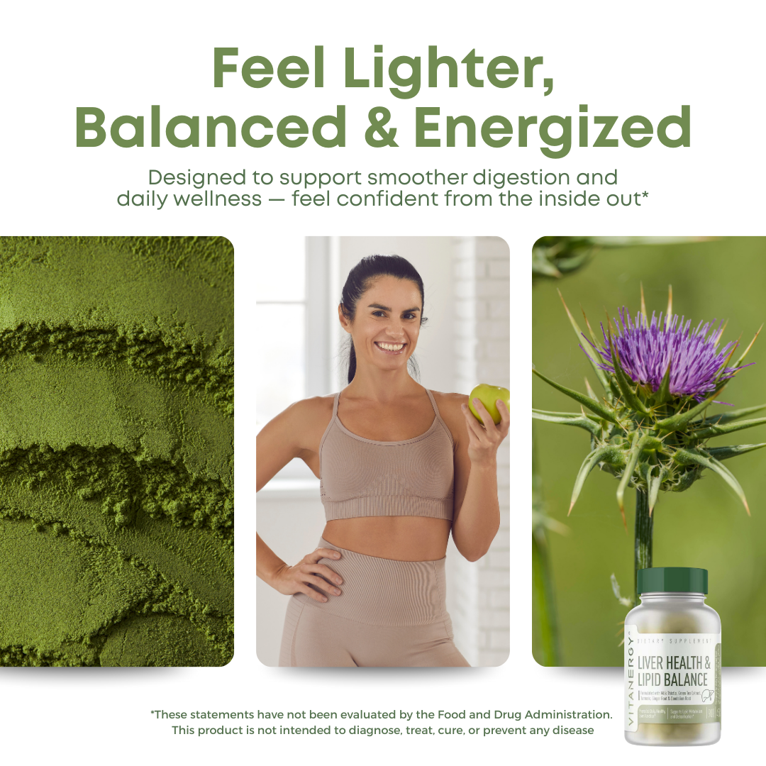 Vitanergy Liver Health & Lipid Balance Capsules – Milk Thistle, Turmeric & Green Tea