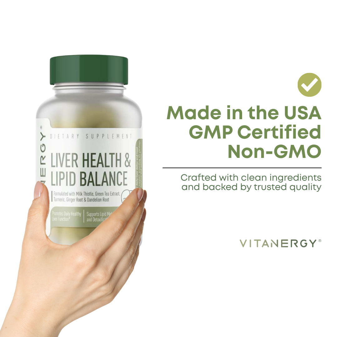 Vitanergy Liver Health & Lipid Balance Capsules – Milk Thistle, Turmeric & Green Tea